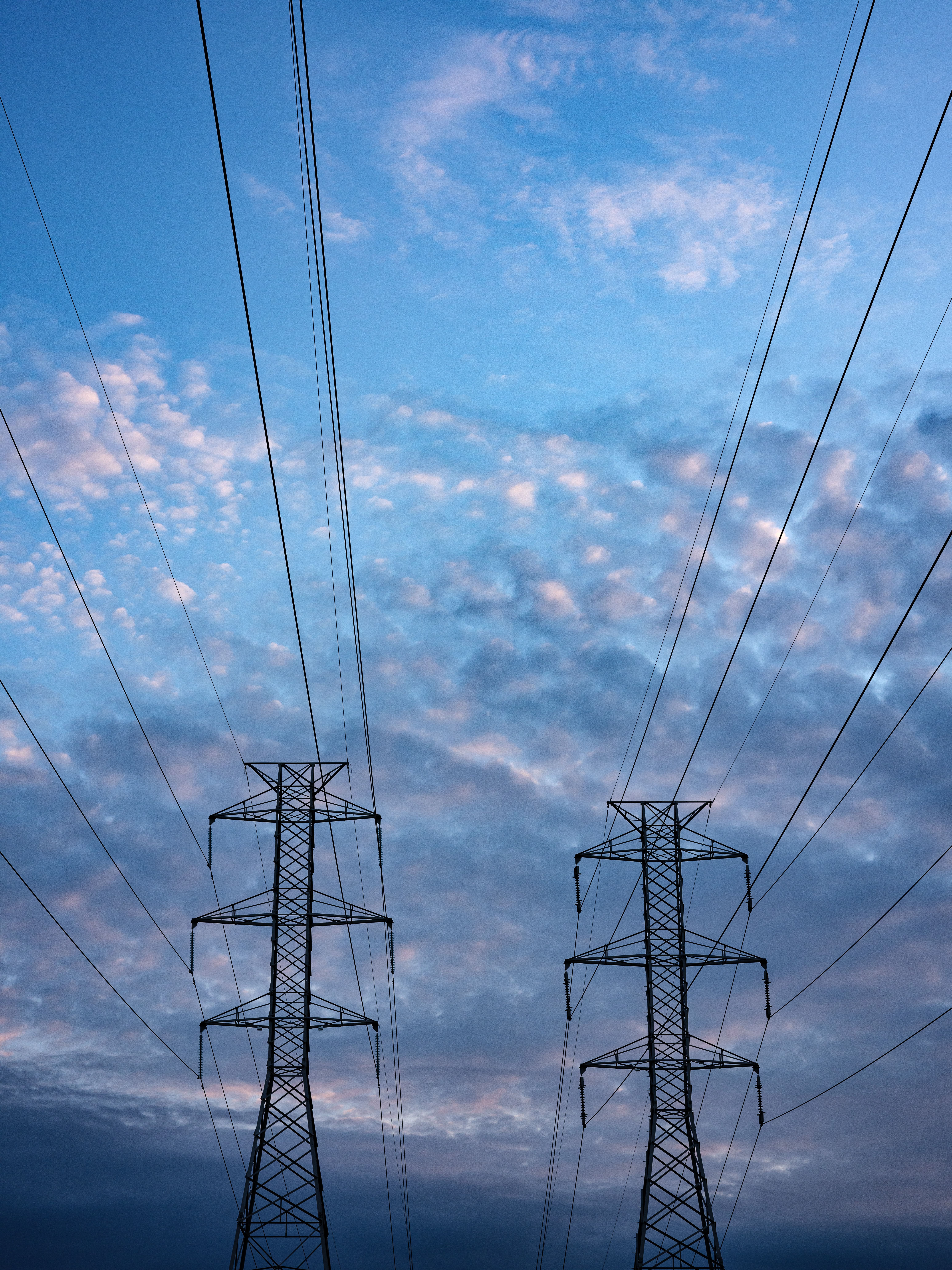 High voltage poles image