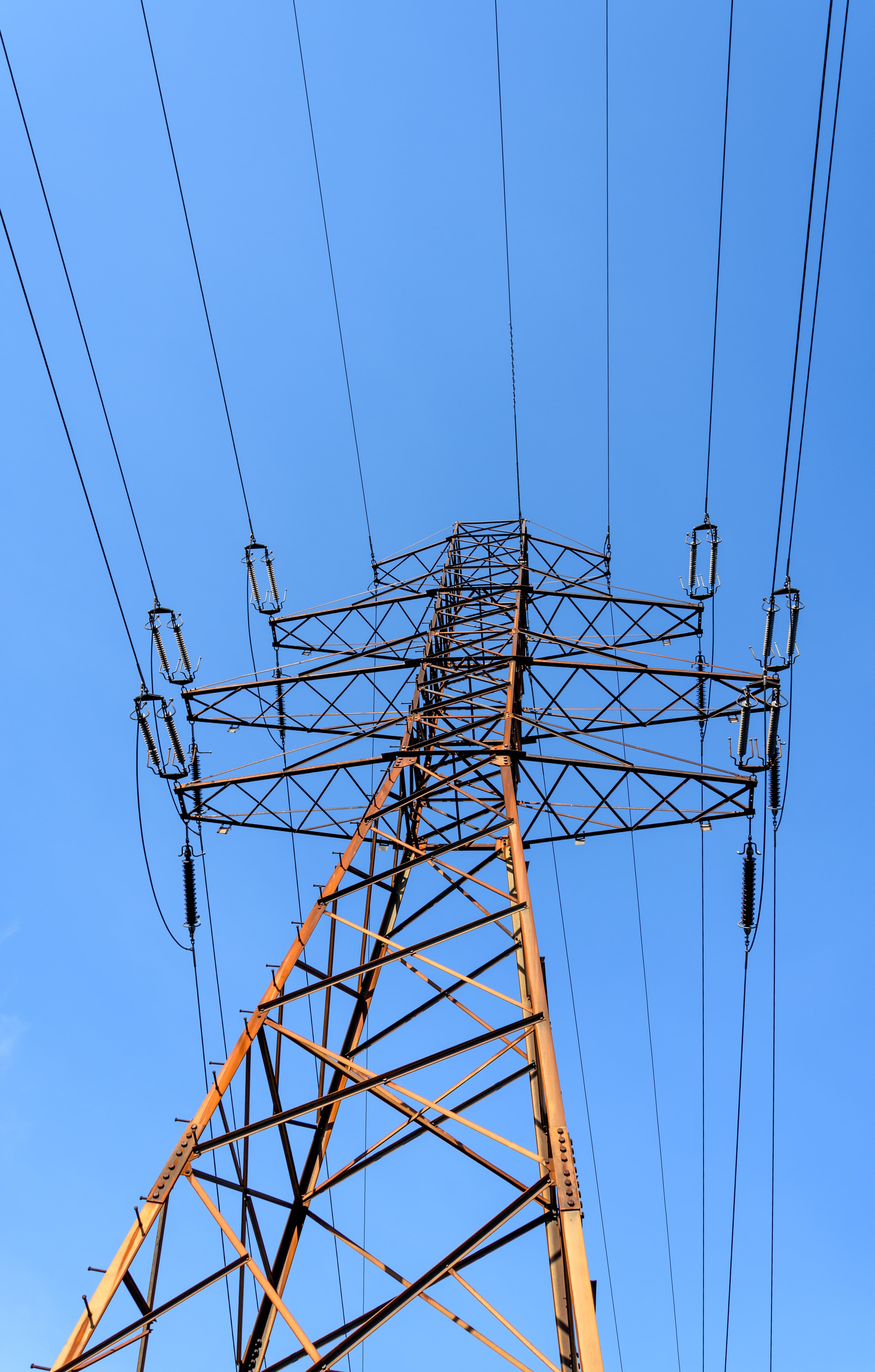 High voltage poles image